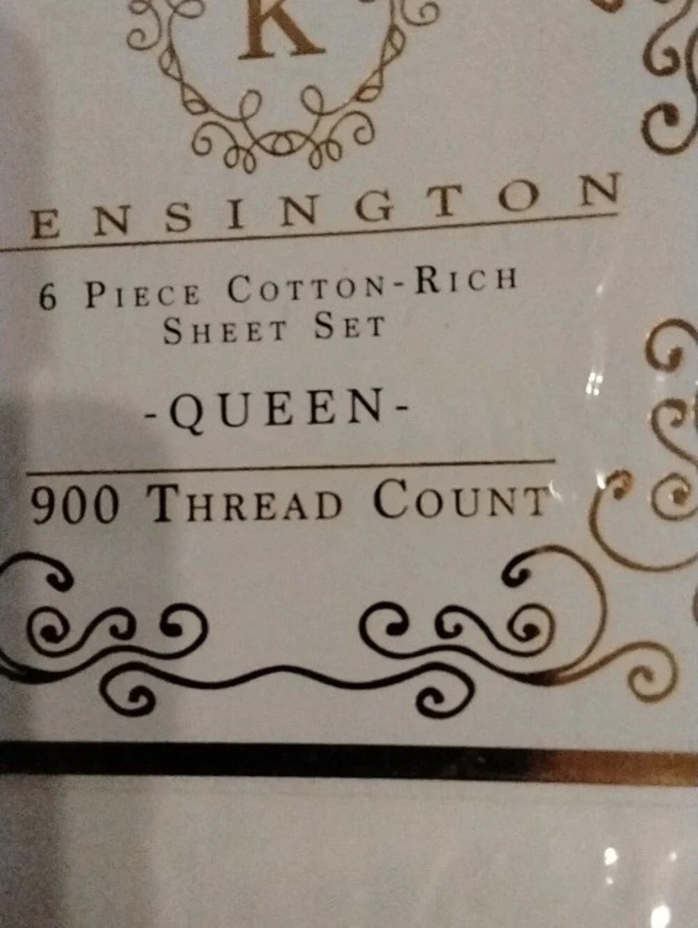 Kensington 900 TC Queen Sheet Set in White - 6 Piece Cotton-Rich